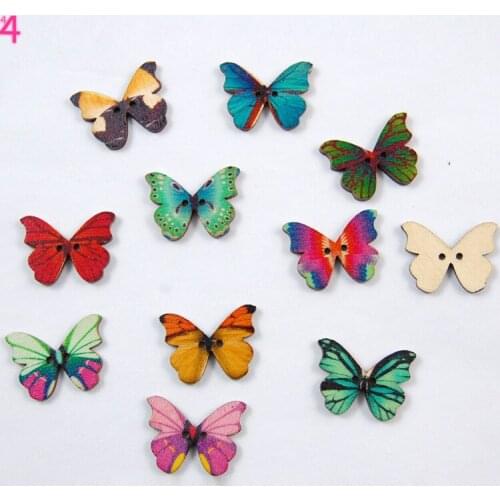 Colorfu wood butterfly shape engraving natural woodcraft for wedding/scrapbooking embellishments