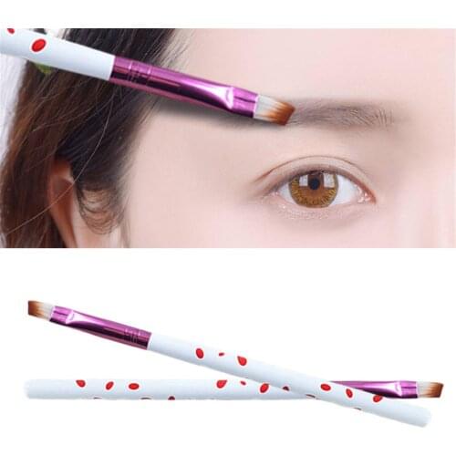 Single Piece Bevel Angle Style Eyebrow Brush Makeup Brow Brush Cruelty Free Synthetic Bristles