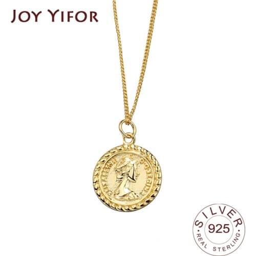 925 Sterling Silver Necklace For Women Ladies Elegant Chain People Photo Sterling Silver Jewelry Round Necklace