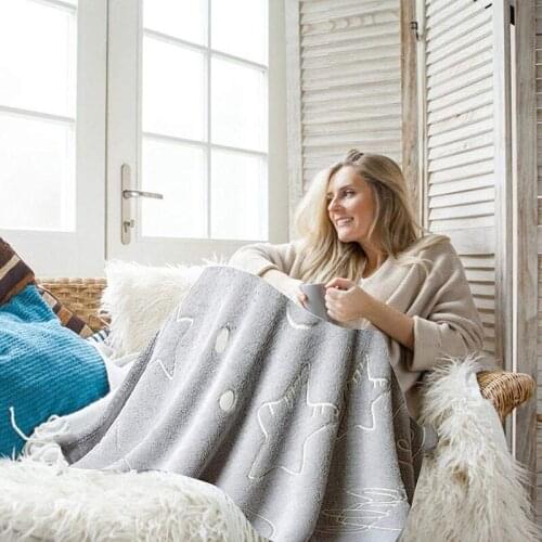 Glow In The Dark Blanket Space Luminous Blanket For Kids Adults Super Soft Plush Throw Blanket Soft Flannel Decoration HFing