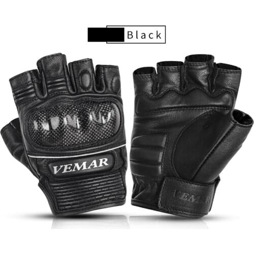 2020 Newest PU Leather Motorcycle Gloves Motocross Protective Gear Racing Gloves Touch Screen Half Finger Gloves Guantes Moto