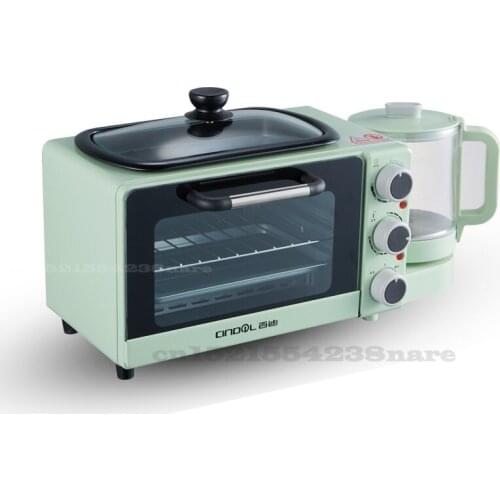 220V Multifunction 3 In1 Breakfast Machine 9L Automatic Oven Non Stick Pan Frying Pan Coffee Teppanyaki Fast Breakfast Machine