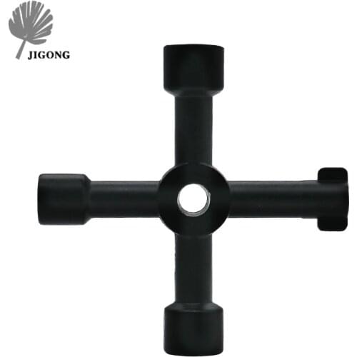 4 in 1 Multifunction Electrician Plumber Utility Cross Switch Wrench Universal Square Triangle Key for Gas Train Bleed Radiator