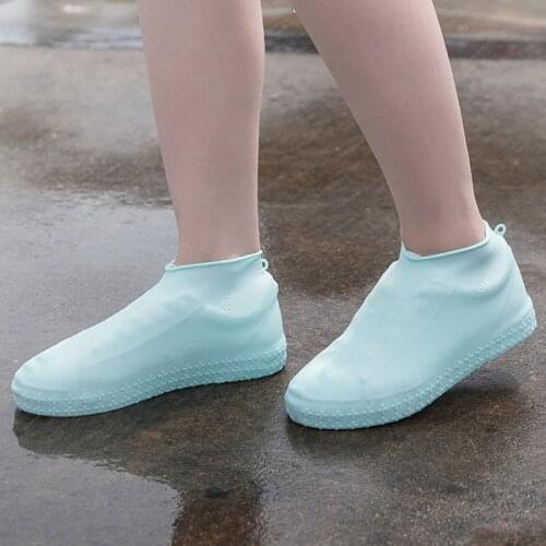 Reusable Waterproof Shoe Cover Slip-resistant Rain Boots Overshoes Silicone Elastic Covers Protector Women Men Shoes Accessories