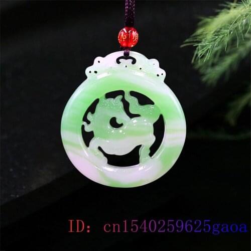 Jade Horse Pendant Natural Double sided Amulet Gifts Jewelry Green White Jadeite Charm Carved Necklace Gemstone Fashion Chinese