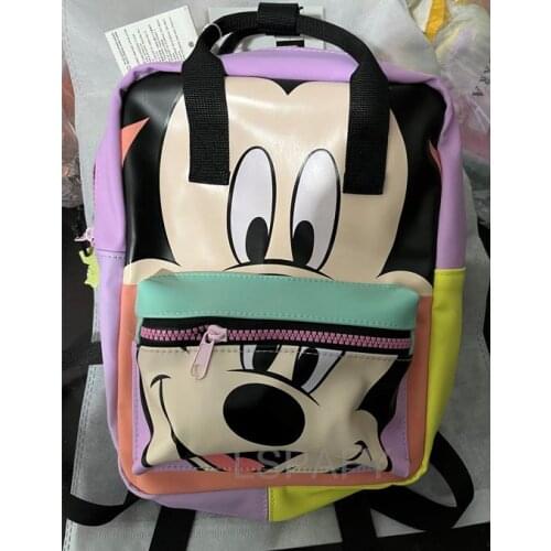 New Fashion Disney childrens bag Mickey Mouse childrens Bacpack spring Autumn Mickey Minnie Mouse pattern backpack Kids Gifts