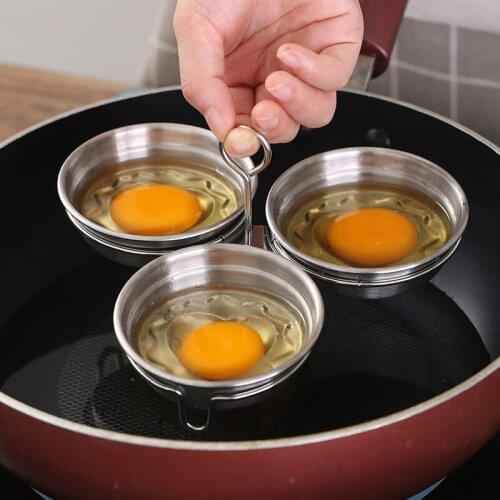 Stainless Steel Egg Steamer Heart-shaped Egg Boiler Non-stick Steamed Egg Mold Boiled Egg Mold Household Kitchen Cookware gadget