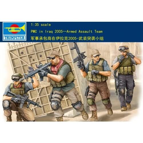 RealTS Trumpeter 1/35 00419 Military Figures PMC in Iraq 2005 "Armed Assault Team" Plastic Model Kit
