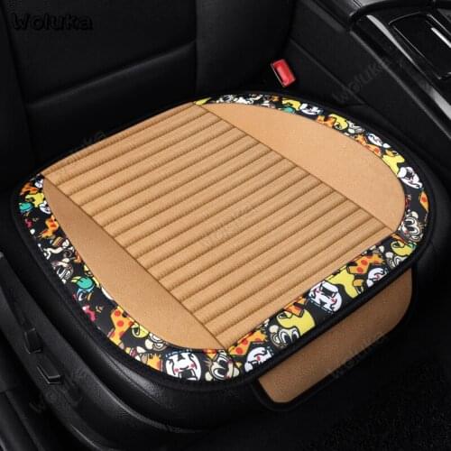 Car Seat Pad Cushion Universal Single Piece Seat Mat Summer Buckwheat Shell Breathable Linen Cool Pad CD50 Q01