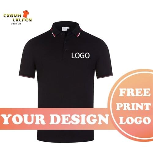 POLO shirt high-end custom work clothes advertising cultural shirt printing logo lapel printing DIY brand text