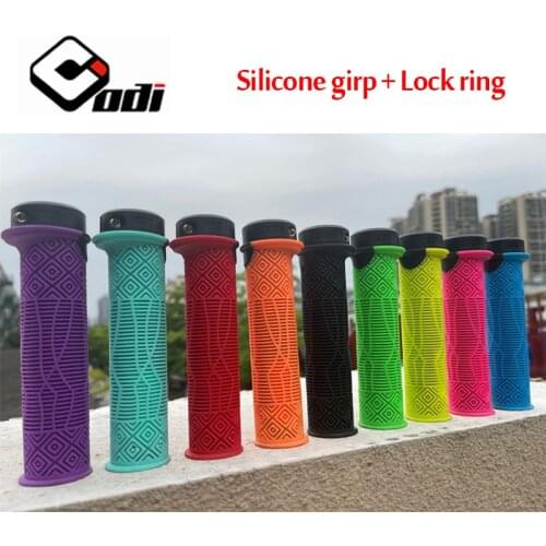 ODI Bicycle Handle Grip 22.2mm Bike Grips Non-slip Rubber Road Mountain Bike Handlebar Grip with Lock Folding Bike Accessories