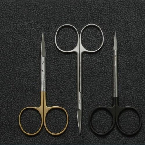Shi Qiang Double Eyelid Eye Surgery Tools Beauty Plastic Surgery Equipment Direct-cutting Bending Scissors Express Fine-line Car