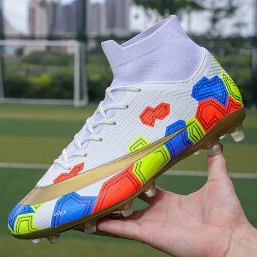 Outdoor Fashion Mens Soccer Shoes Comfortable High Top Women Boots Men New Soccer Shoes Turf Unisex Zapatillas Deportivas Hombre