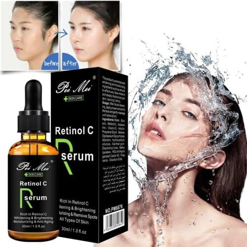 30ml Vitamin C Face Serum for Women Long Lasting Moisturizing Improve Roughness Lighten Spots Hyaluronic Acid Skin Care Product