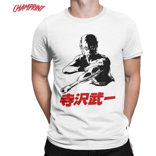 Vintage Space Adventure Cobra T-Shirt for Men Round Collar Pure Cotton T Shirt Anime Manga Short Sleeve Tees Plus Size Tops