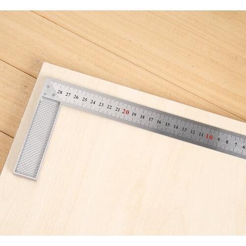 300mm Aluminum Alloy Square Ruler 90 Degree Right Angle Turning Ruler Woodworking Steel Turning Ruler Measuring Tools Gauge