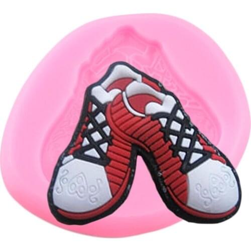 3D Baby Shoes Silicone Fondant Mold Resin Clay Craft Molds DIY Baby Birthday Cake Decorating Tools Candy Clay Chocolate Mould