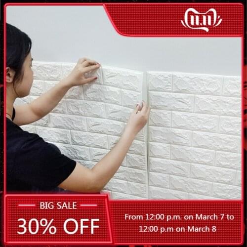3D Brick Wall Stickers on The Wall Wallpaper Decor Foam Waterproof Covering Wall Stickers for Kids Rooms Living Room Decor