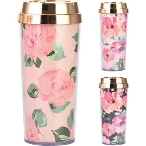 450ml New Style Portable Water Cup with Lid Double Layer Plastic Home Leakproof Water Mug for Student Kitchen Cafe Supplies