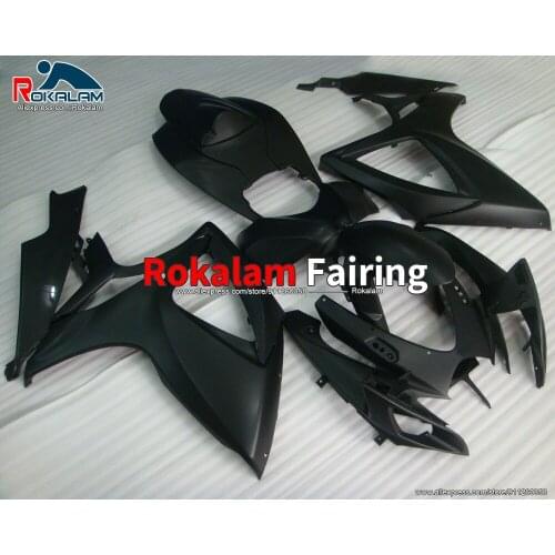 ABS Fairings For Suzuki GSXR600 GSXR750 K6 2006 2007 GSX-R750 GSX-R600 06 07 Black Motorbike Shell Kit (Injection Molding)