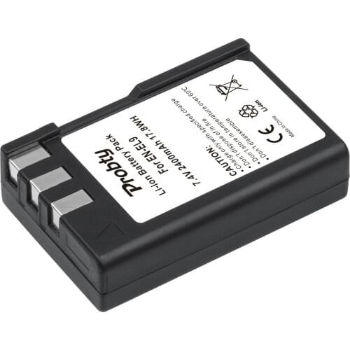 PROBTY 1Pcs 7.4V 2400mAh EN-EL9 ENEL9 EN EL9 Rechargeable Battery for Nikon EN-EL9A D40 D40x D60 D3000 D5000 Camera