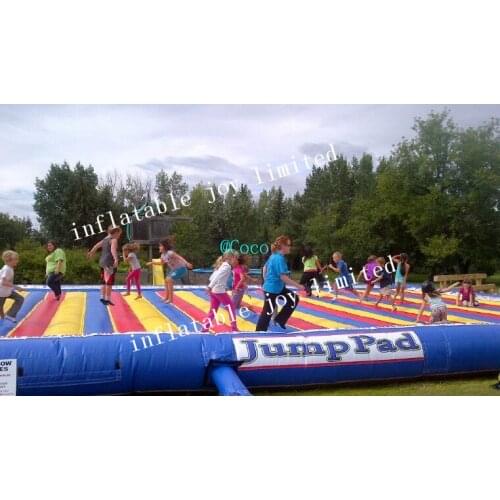 Free air ship to door, 7*7*0.65mH inflatable jumping mat,commercial use kids funny jump pad,new modle bouncy bed pad