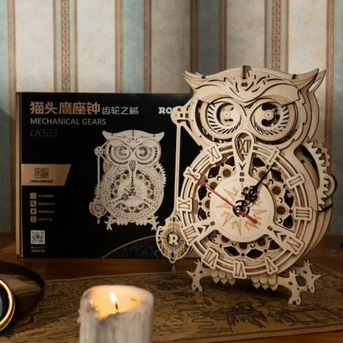 Owl Clock Decoration DIY Handmade Gift