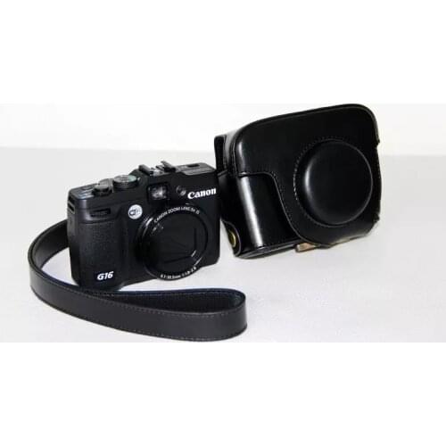 PU Leather Camera Case Bag Cover for Canon G16 G15 With Shoulder Strap,3 Colors for choose,Free Shipping