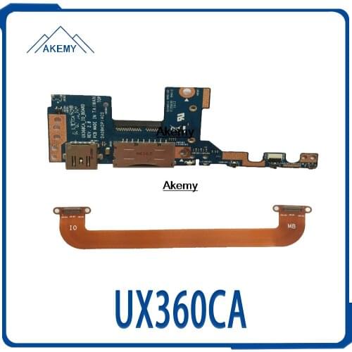 For Asus UX360 UX360C UX360CA UX360CA_IO USB SD card Reader Switch button power board with cable