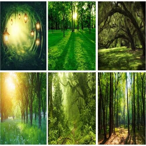 ZHISUXI Rainforest Green Forest Photography Background Natural Scenery Backdrops For Photo Studio Props 1911CXZM-49