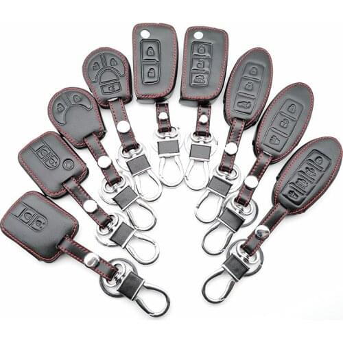 Hot Sale Leather Car Key Case Cover For Nissan Qashqai J10 J11 X-Trail T31 T32 kicks Tiida Pathfinder Murano Note Juke Micra