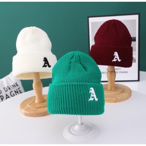 Fashion Casual Kids Hats for Boys Girls Skullies Beanies Autumn Winter Warm Woolen Knitted Children Baby Hats Caps Candy Color