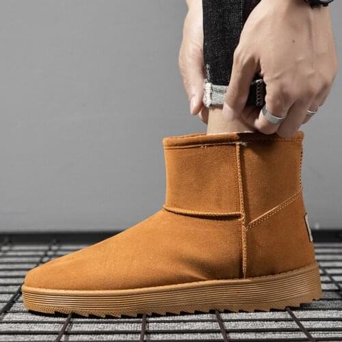 Zapatos De Hombre Mens ankle Boots Classic Fashion suede leather plush warm snow boots Mens Casual Luxury Brand winter botas