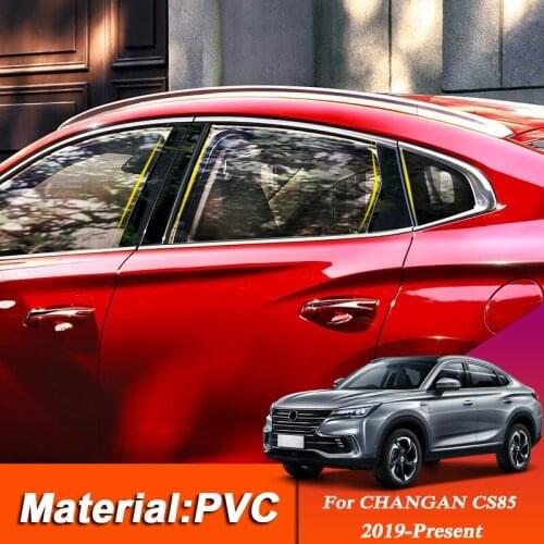 Windows Stickers For CHANGAN CS85 2019-Present Car Styling Car Window Trim Sticker Middle Column Stickers External Accessories