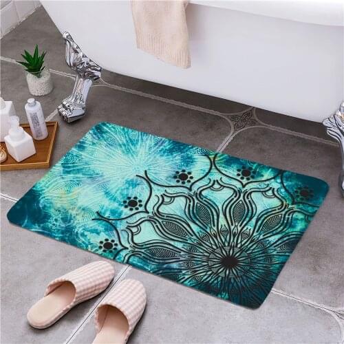 Mandala 3D Doormat Washable Non-slip Rubber Rug for Hallway Nordic Style Easy Clean Carpet Entryway Resist Dirt Rugs 40*60CM