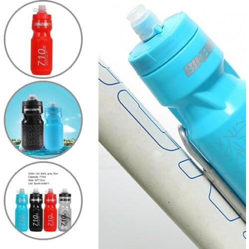 Solid Color 710ml Premium Squeeze Jet Sports Bottle Large-caliber Cycling Water Jug Safe for MTB
