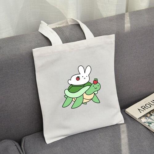 Women Casual Tortoise Print Tote Bag Shoulder Totes Eco Reusable Shopping Bags Foldable Large Capacity Chic Korean Canva Package