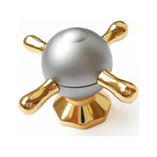 Modern Concise Design Style Gold and Grey Zinc Alloy Cabinet Knob Drawers Pulls/Shoe Cupboard Door Handle