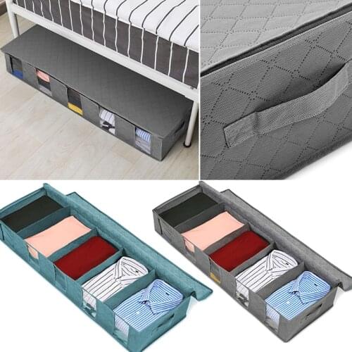 New Non-woven Quilt Storage Bag Clothes Storage Box Travel Portable Storage Box Folding Closet Organizer For Pillow Blanket