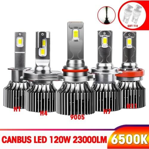 Super bright led headlight H1 H3 H4 H7 H11 H8 H9 9005 HB3 9006 HB4 9012 HIR2 led H7 car bulbs auto 23000lm 120W 12V 6500K