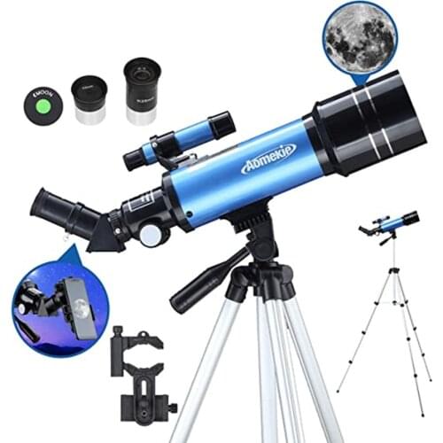 Telescopes for Adults Astronomy Beginners 70mm/400mm Kids Telescope with Phone Adapter Tripod Finderscope