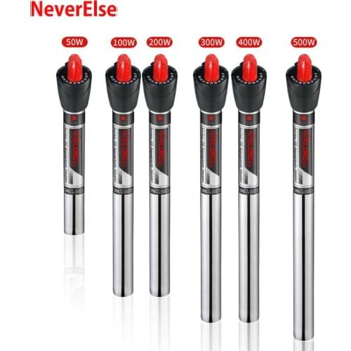 Aquarium Fish Tank Water Heater 50~500W Submersible Temperature Controller Adjustable Degree Celsius Stainless Steel Heating Rod