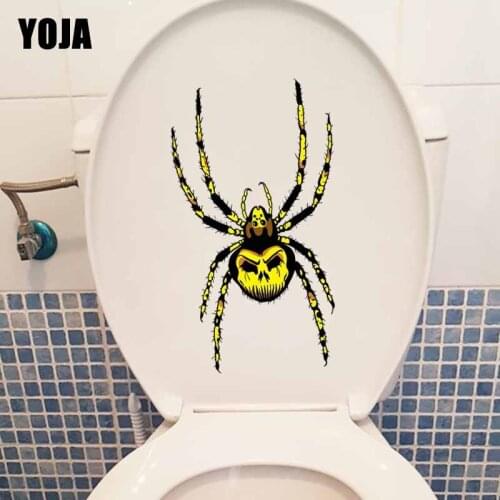 YOJA 13.2X23.6CM Personality Cartoon Spider Living Room Home Decor Wall Sticker Toilet Decal Cool T5-1300