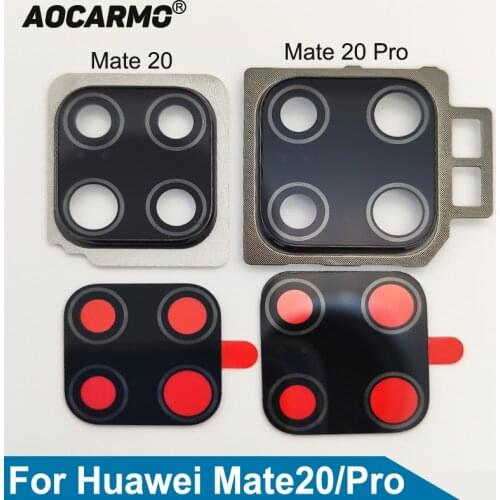 Aocarmo Rear Back Camera Lens Glass Ring Cover With Adhesive Sticker Frame Replacement Part For Huawei Mate 20 / Mate 20 Pro