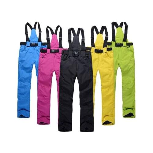 Women Ski Pants Brands New Outdoor Sports High Quality Suspenders Trousers Men Windproof Waterproof Warm Winter Snow Snowboard