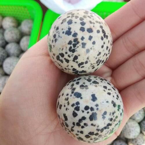 1pcs 40-45mm Dalmation Jasper Sphere Natural Dalmatine Crystal Gemstone Ball Ornaments Reiki Gifts For Chakra Home Decoration