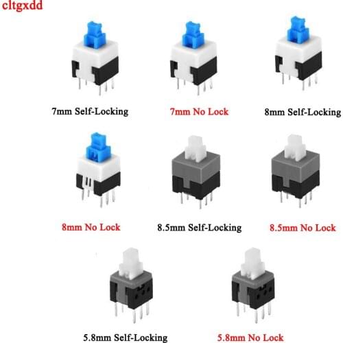 10Pcs Non-Self-Locking Switch / Self-Locking Switch 5.8 * 5.8 7 * 7 8 * 8 8.5x8.5mm Key Cap Switch
