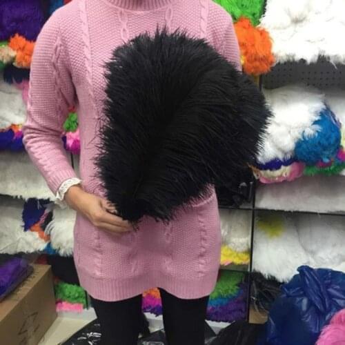 Black feather 10pcs ostrich feathers 16-18inches/40-45cm Long ostrich plume wedding perfprming decorations free shipping