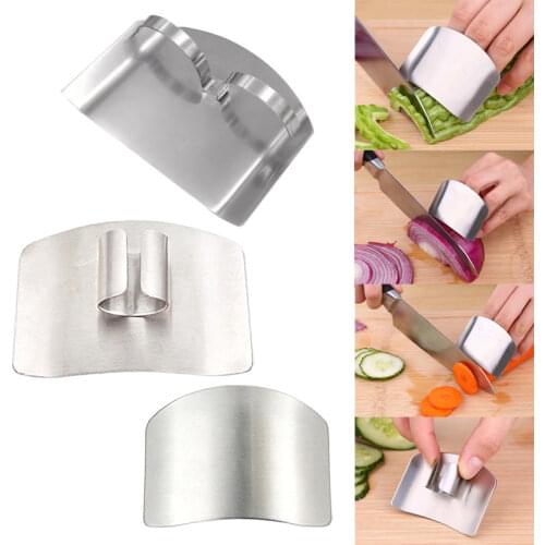 2PCS Stainless Steel Finger Guard Finger Hand Cut Hand Protector Knife Cut Finger Protection Tool Kitchen Knives & Accessories