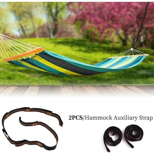 2pcs Outdoor Camping Patio Hammock Straps High Strength Nylon Swing Rope For Hammock Hanging Hook Accessories